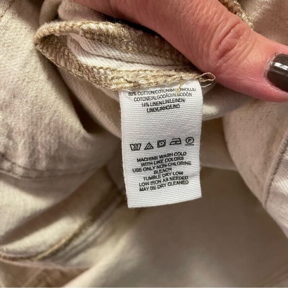 Free People Splendor In The Grass Mini Skirt Paperbag Waist New Oatmeal Size 4 - Picture 6 of 7